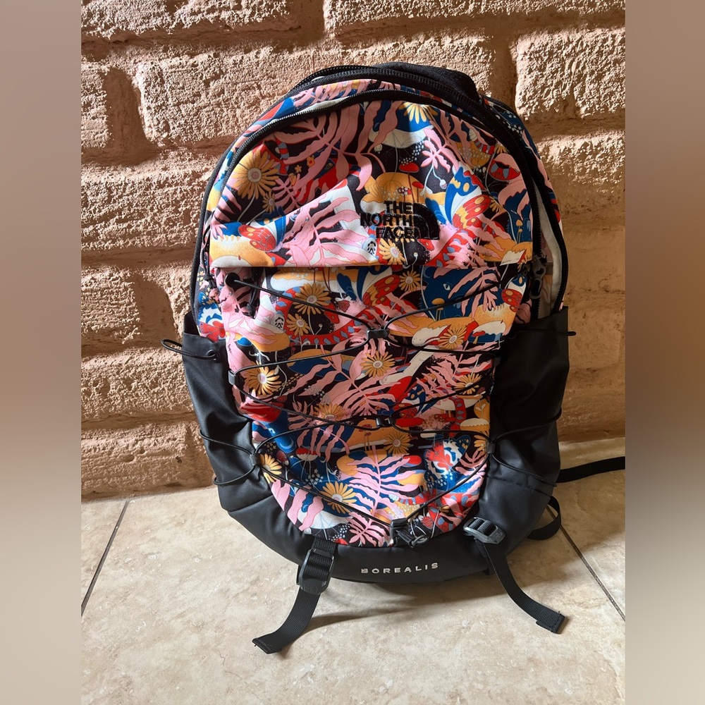 North Face Borealis floral backpack